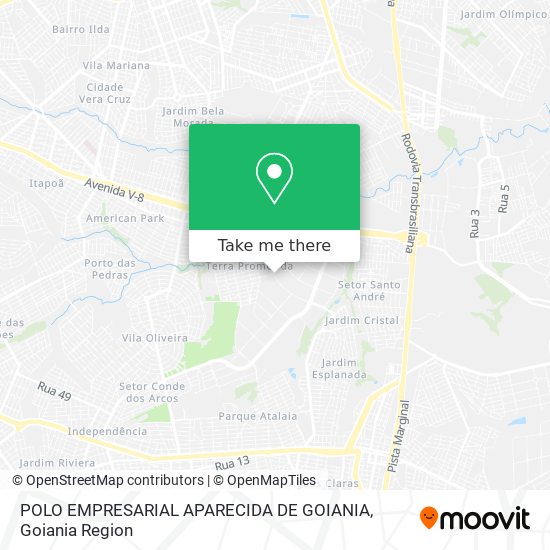 POLO EMPRESARIAL APARECIDA DE GOIANIA map