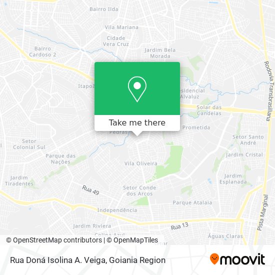 Mapa Rua Doná Isolina A. Veiga