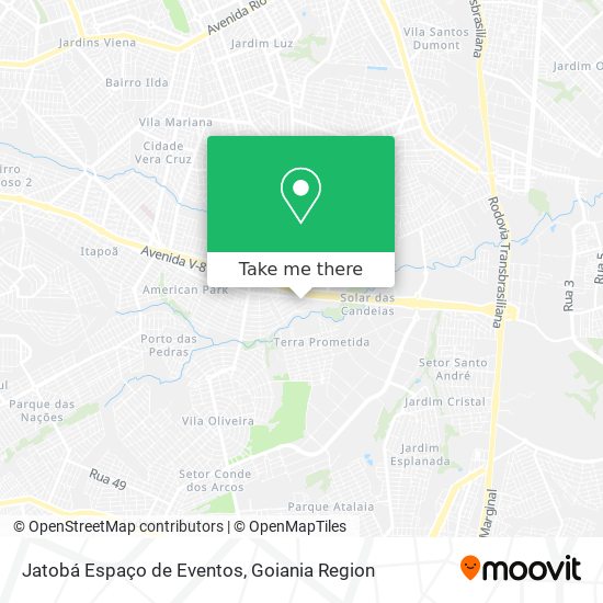 Mapa Jatobá Espaço de Eventos