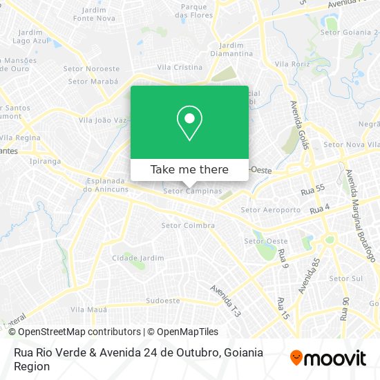 Mapa Rua Rio Verde & Avenida 24 de Outubro