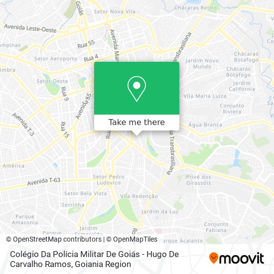 Mapa Colégio Da Polícia Militar De Goiás - Hugo De Carvalho Ramos