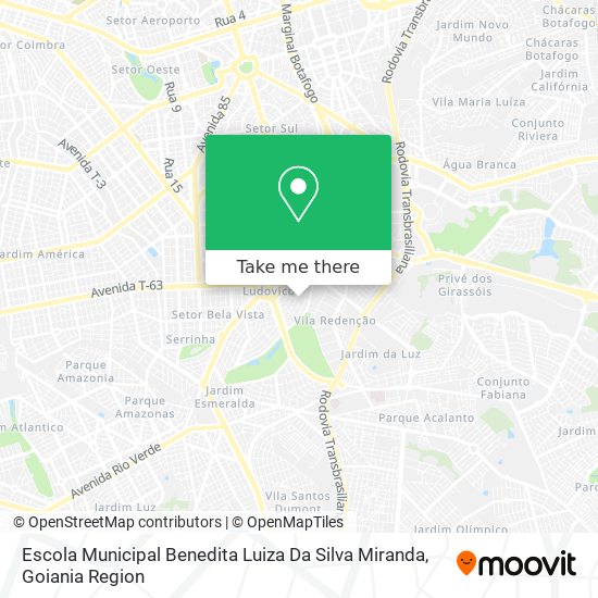 Mapa Escola Municipal Benedita Luiza Da Silva Miranda