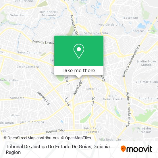 Mapa Tribunal De Justiça Do Estado De Goiás