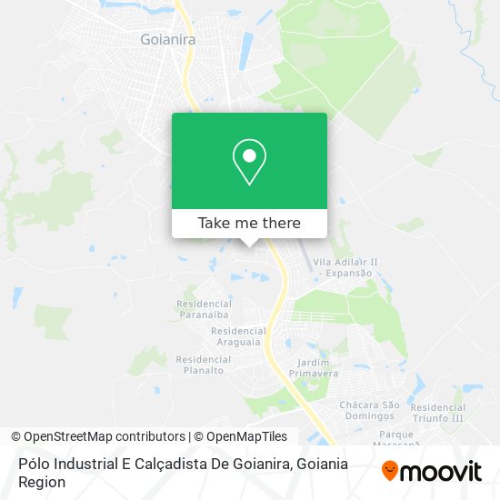 Mapa Pólo Industrial E Calçadista De Goianira