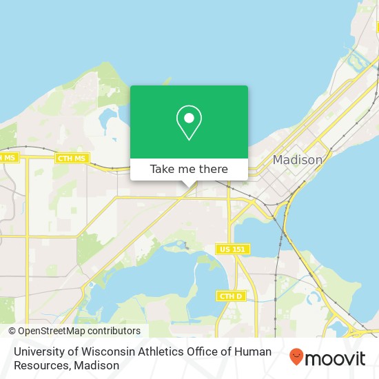 University of Wisconsin Athletics Office of Human Resources map