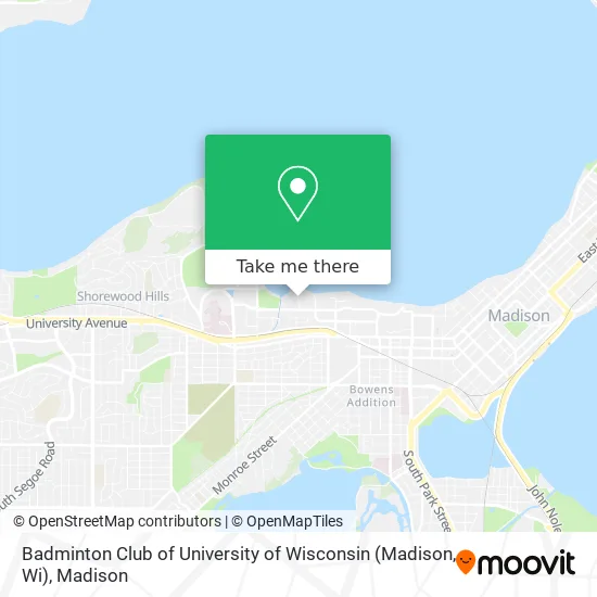 Badminton Club of University of Wisconsin (Madison, Wi) map