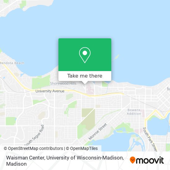 Mapa de Waisman Center, University of Wisconsin-Madison
