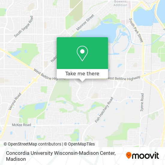 Concordia University Wisconsin-Madison Center map