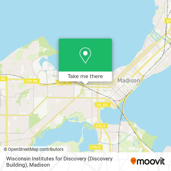 Wisconsin Institutes for Discovery (Discovery Building) map