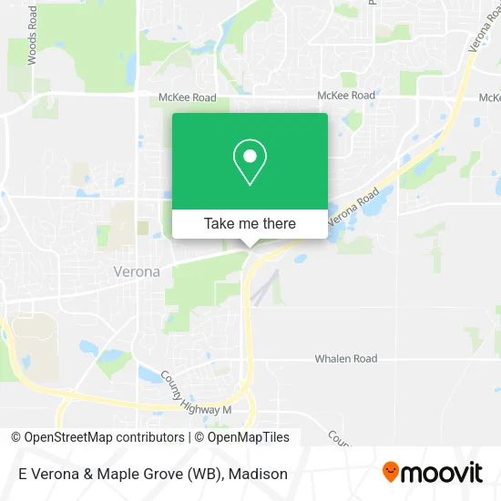 E Verona & Maple Grove (WB) map