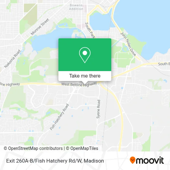 Exit 260A-B/Fish Hatchery Rd/W map