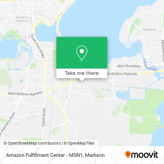 Amazon Fulfillment Center - MSN1 map