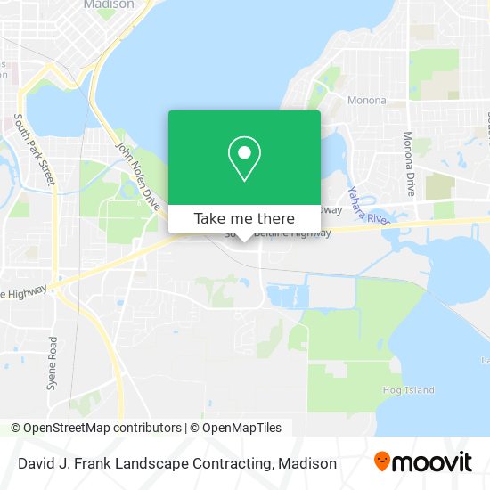 David J. Frank Landscape Contracting map