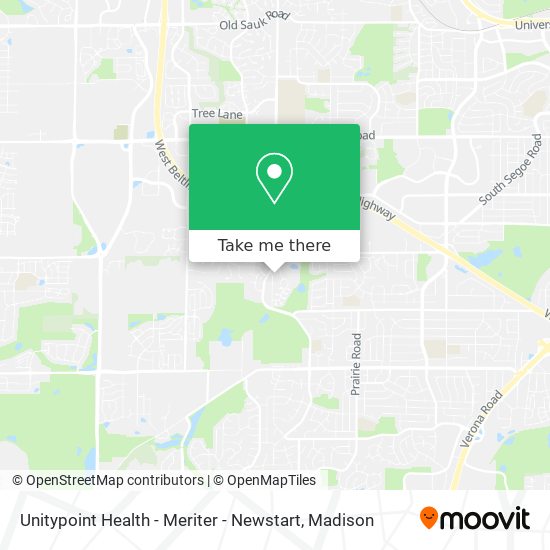 Unitypoint Health - Meriter - Newstart map