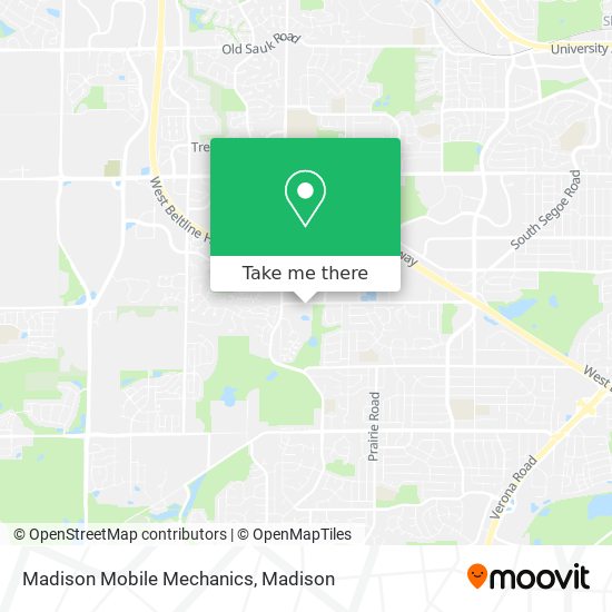 Madison Mobile Mechanics map