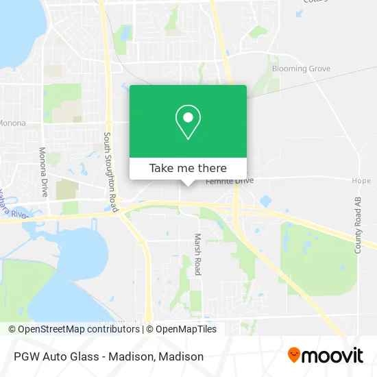 PGW Auto Glass - Madison map