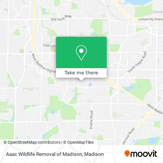 Aaac Wildlife Removal of Madison map