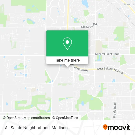 All Saints Neighborhood map