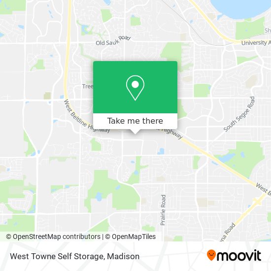 West Towne Self Storage map