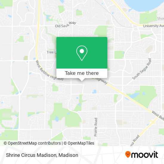 Mapa de Shrine Circus Madison