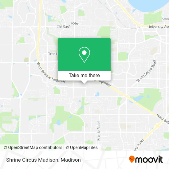 Shrine Circus Madison map
