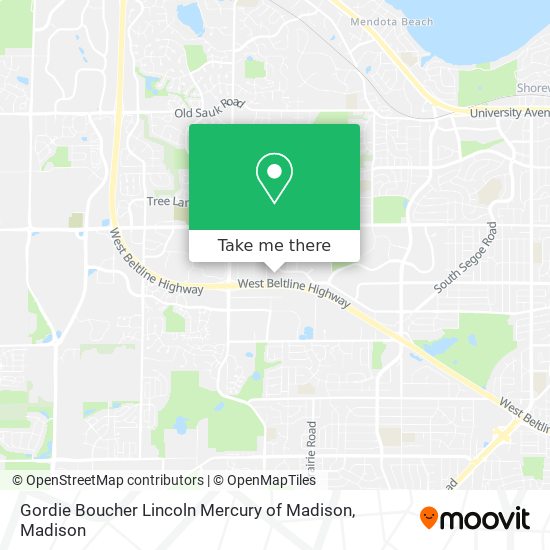 Gordie Boucher Lincoln Mercury of Madison map