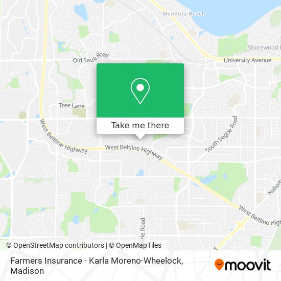 Farmers Insurance - Karla Moreno-Wheelock map