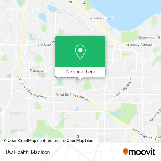 Mapa de Uw Health