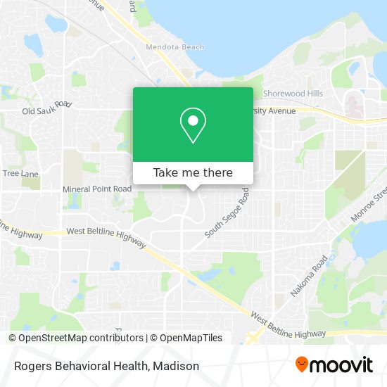 Rogers Behavioral Health map