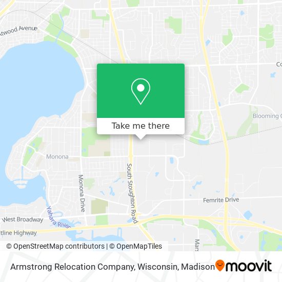 Mapa de Armstrong Relocation Company, Wisconsin