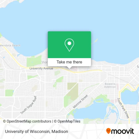 University of Wisconsin map