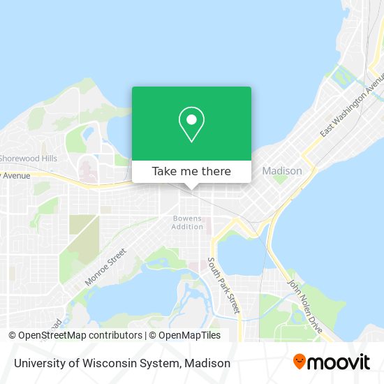 Mapa de University of Wisconsin System