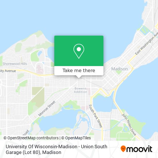 University Of Wisconsin-Madison - Union South Garage (Lot 80) map