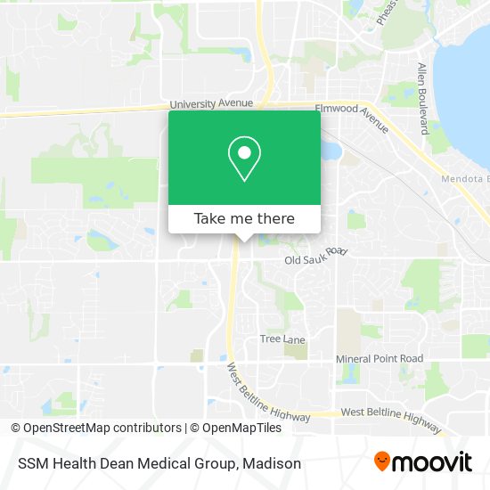 SSM Health Dean Medical Group map