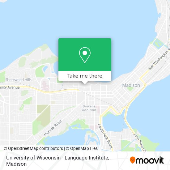 University of Wisconsin - Language Institute map