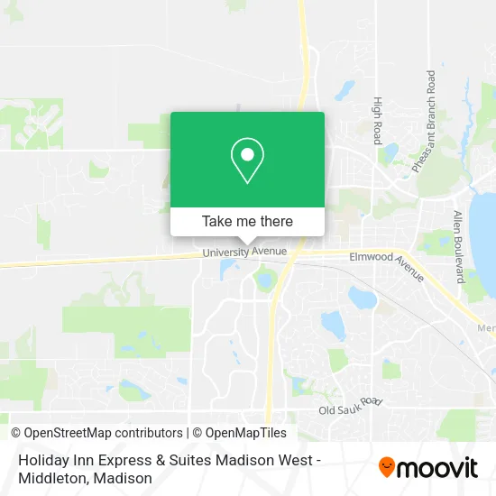 Mapa de Holiday Inn Express & Suites Madison West - Middleton