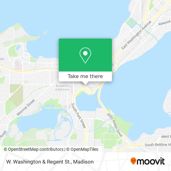 W. Washington & Regent St. map