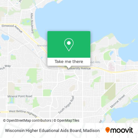 Mapa de Wisconsin Higher Eduational Aids Board