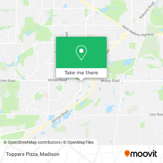Toppers Pizza map