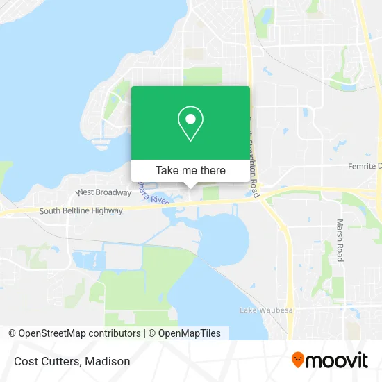 Cost Cutters map