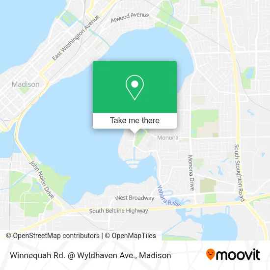 Winnequah Rd. @ Wyldhaven Ave. map