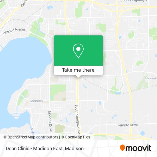 Mapa de Dean Clinic - Madison East