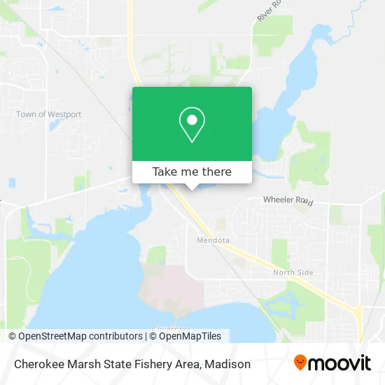 Mapa de Cherokee Marsh State Fishery Area