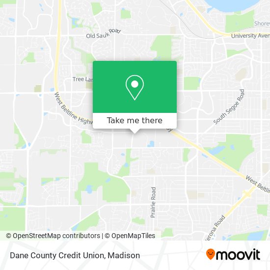 Dane County Credit Union map