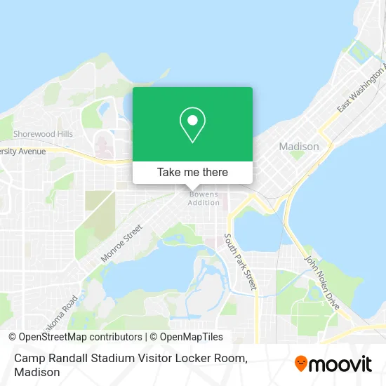 Camp Randall Stadium Visitor Locker Room map
