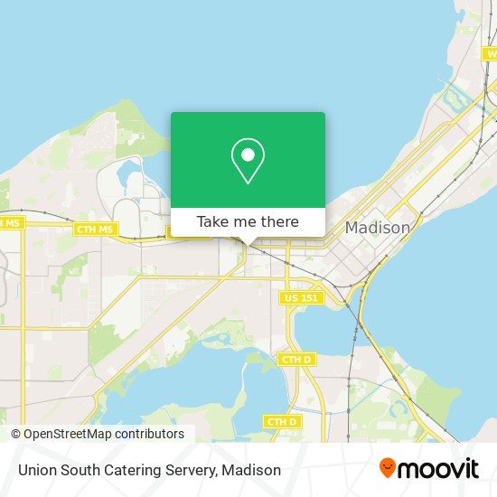 Mapa de Union South Catering Servery