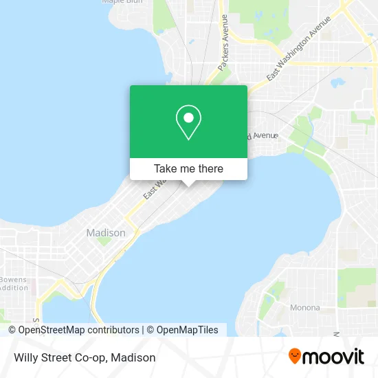 Willy Street Co-op map