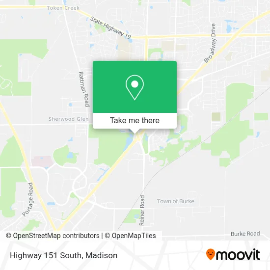 Highway 151 South map