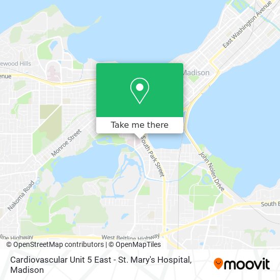 Mapa de Cardiovascular Unit 5 East - St. Mary's Hospital