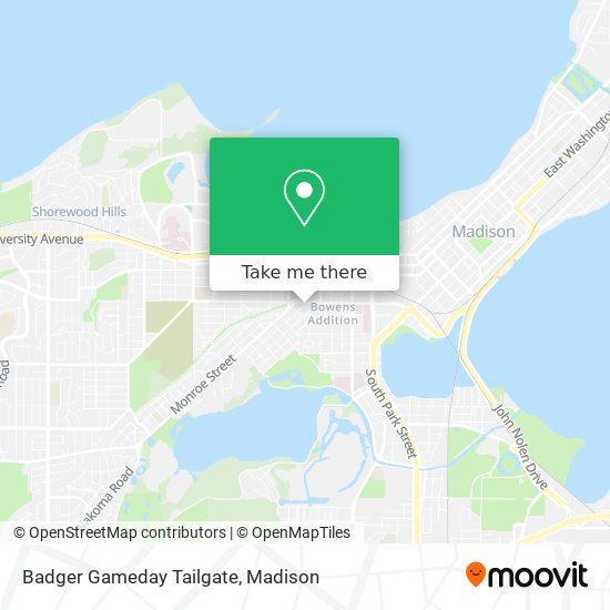 Badger Gameday Tailgate map